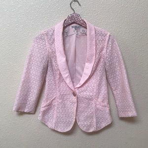 Tuxedo Style Pink Blazer